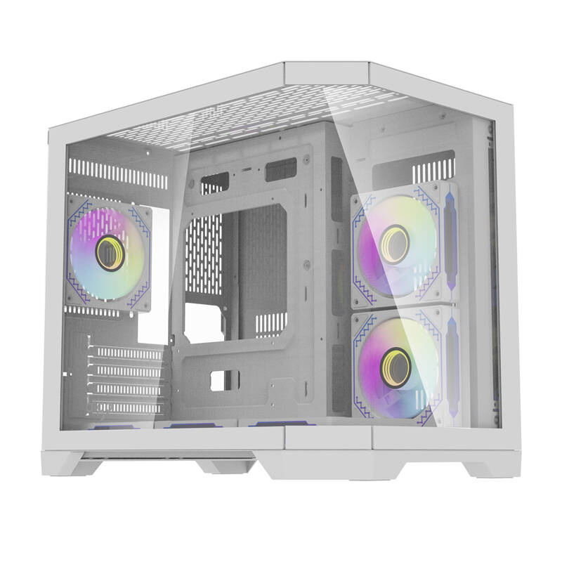 Darkflash Počítačová skriňa Darflash FT418 + 6 ventilátorov aRGB (biela) FT418 White