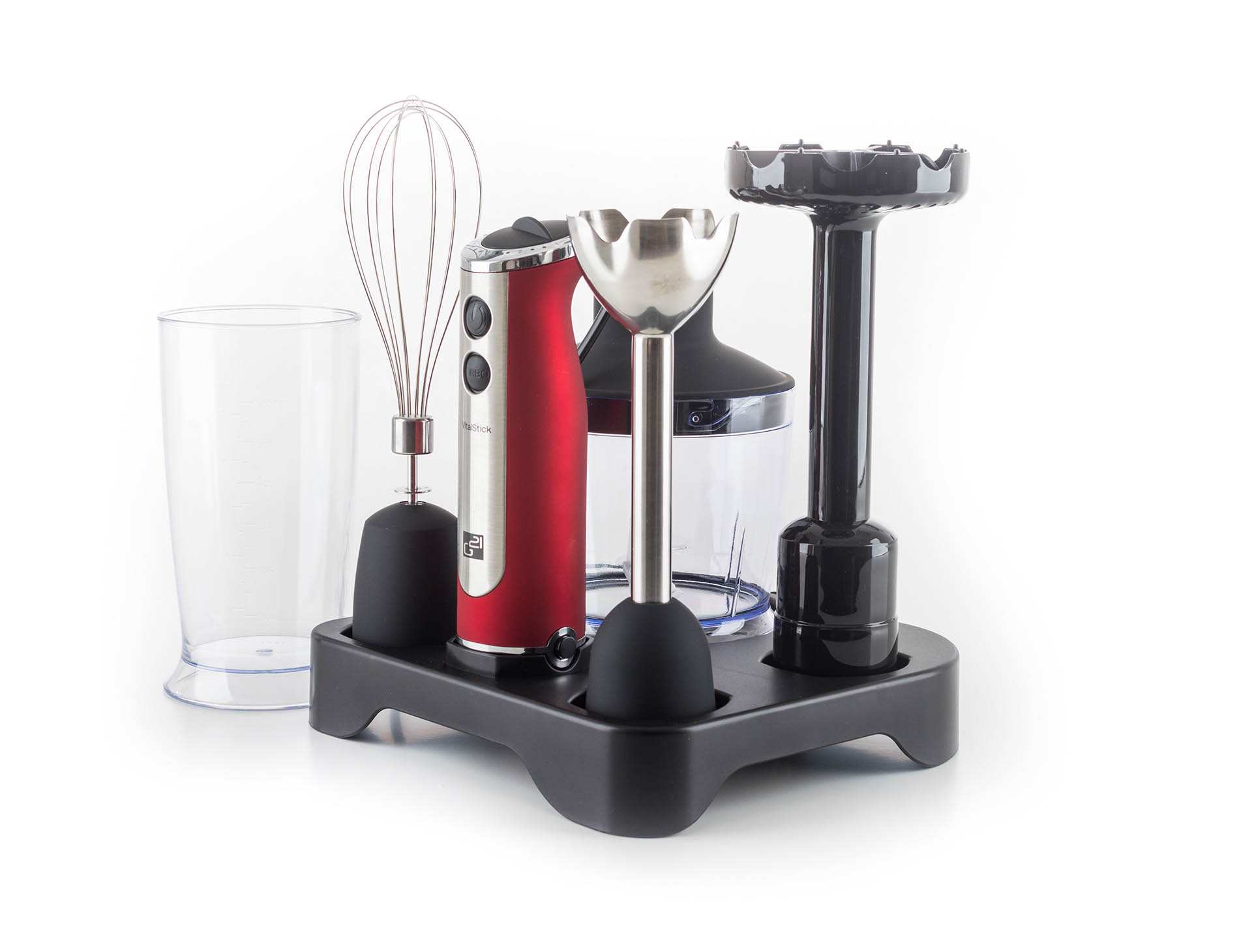 Mixér G21 VitalStick 800 W, červená/čierna G21-VT800RB