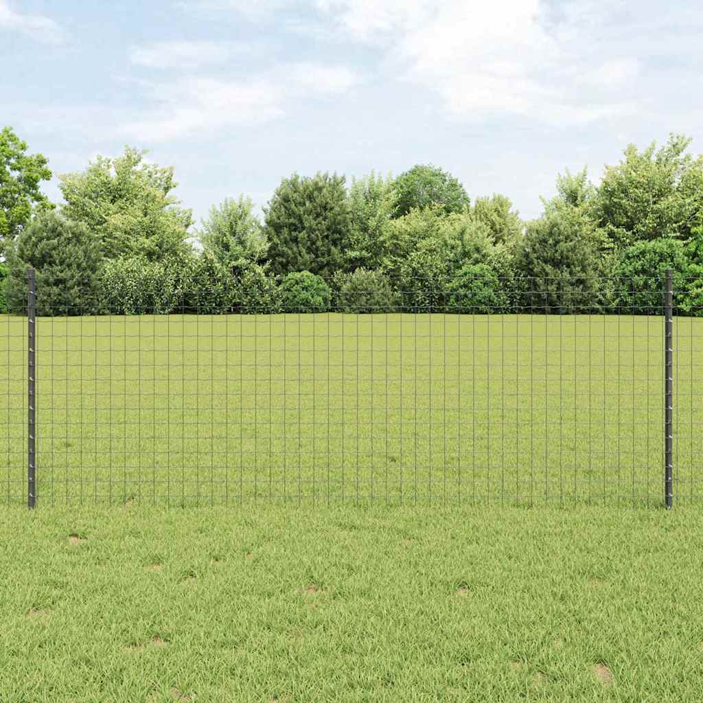 vidaXL Zabudovaný plotový stĺpik 44 ks Sivá 120 cm