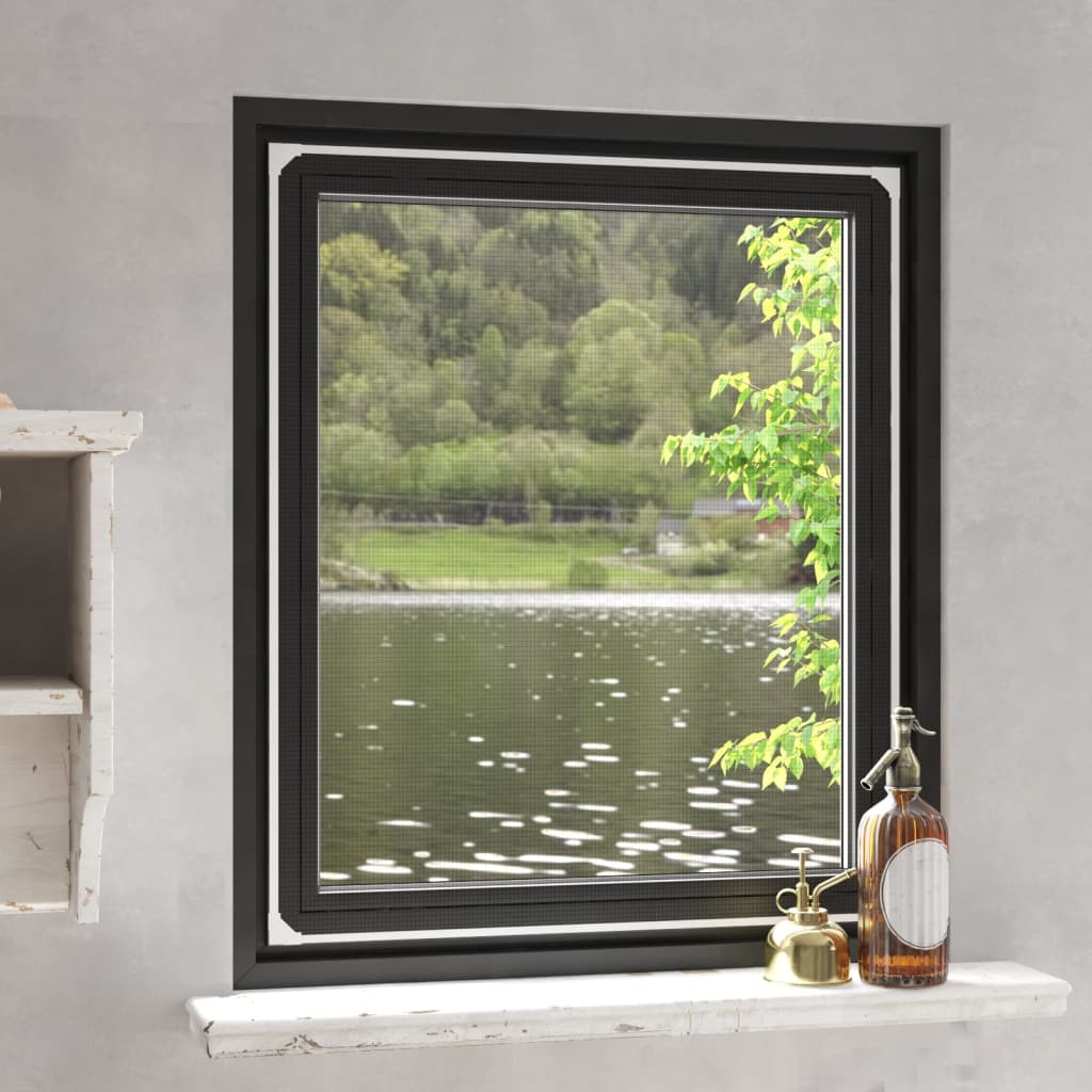 vidaXL Magnetická okenná sieťka proti hmyzu biela 100x120 cm