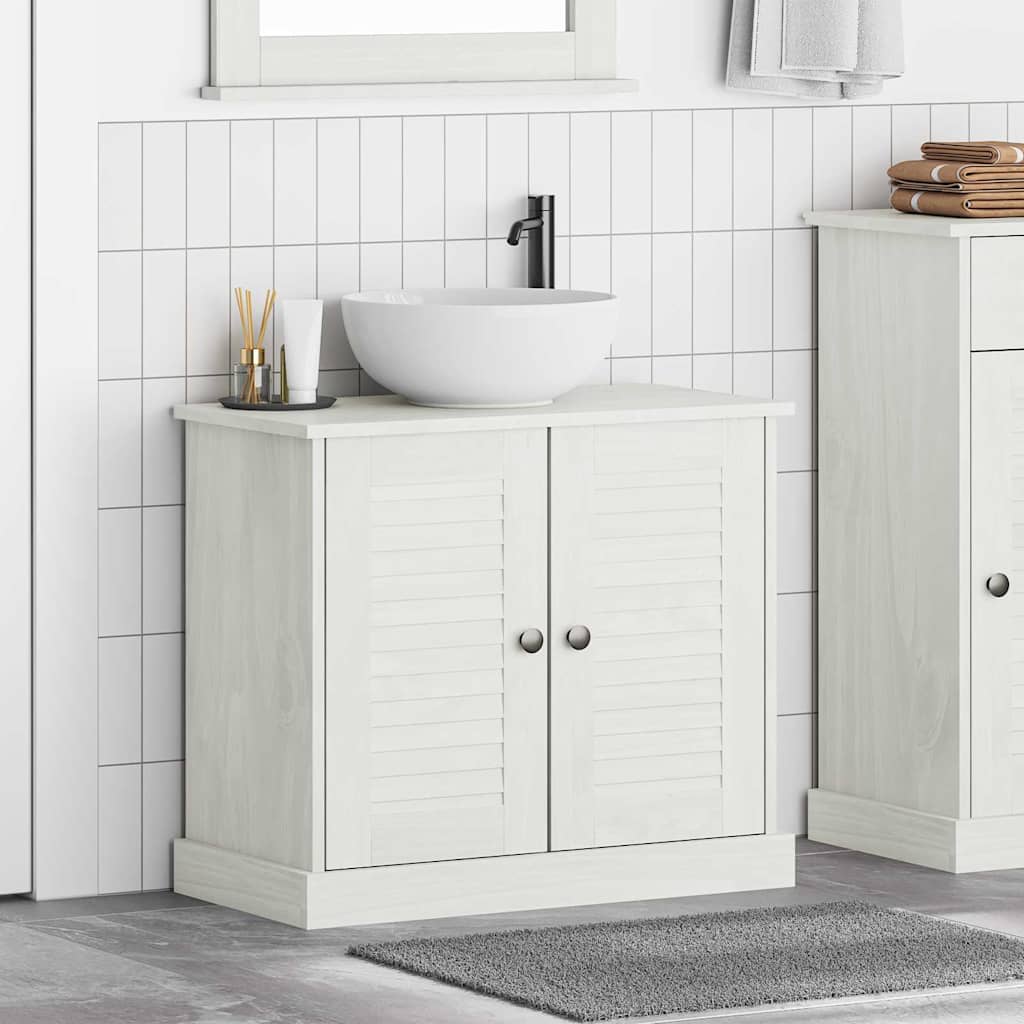 vidaXL Skrinka pod umývadlo VIGO Biela a antik biela 68 x 34 x 59 cm