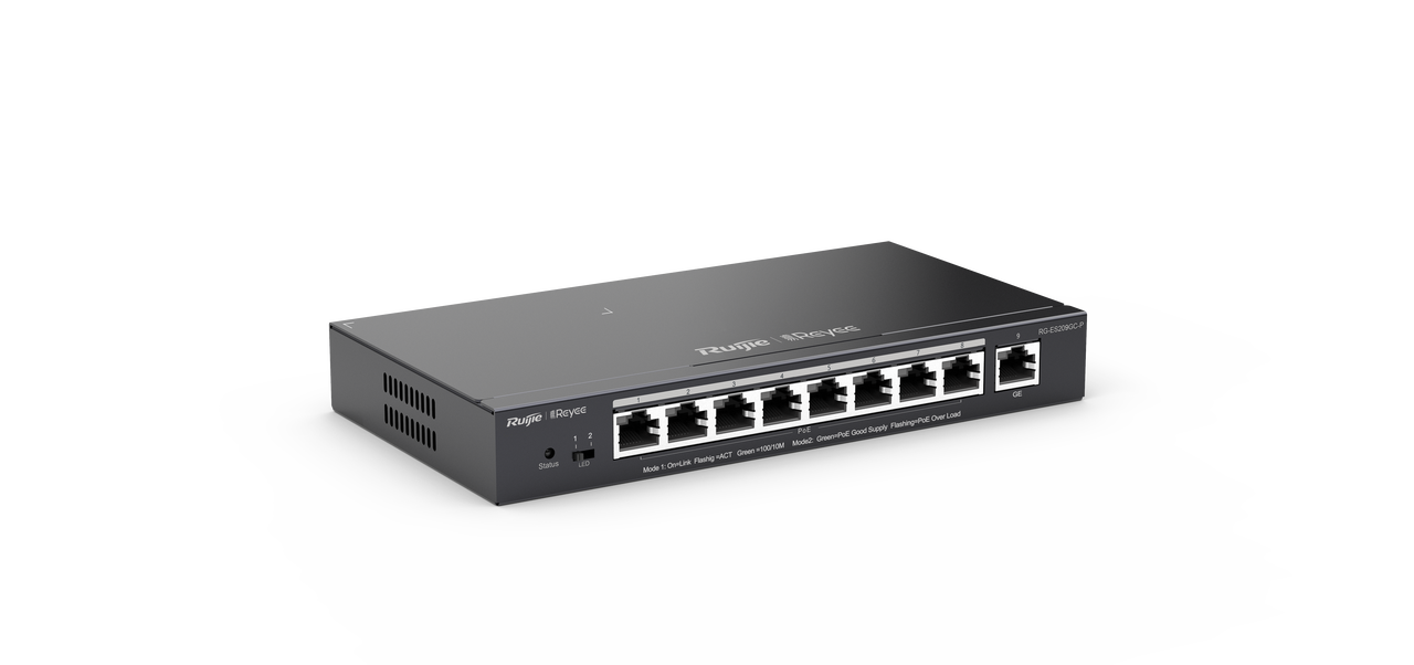 Reyee RG-ES209GC-P, 9-Port Gigabit Smart Cloud Managed PoE Switch RG-ES209GC-P
