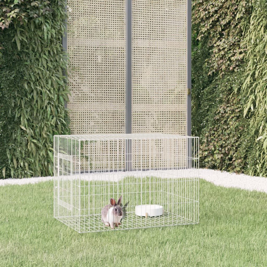vidaXL Klietka pre králiky 78x54x54 cm pozinkované železo
