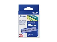 Samolepiaca - čierna na modrej - Rolka (1,8 cm x 8 m) 1 kazeta/y laminovacia páska - pre Brother PT-P750, P950; P-Touch PT-D450, D800, H500, P750; P-…