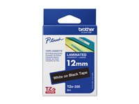 Standardní lepidlo - bílá na černé - Role (1,2 cm x 8 m) 1 kazeta/y lamino páska - pro Brother PT-D210, D600, H110; P-Touch PT-1005, D200, D450, E550…