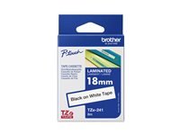 Štandardné lepidlo - čierna na bielej - Rolka (1,8 cm x 8 m) 1 kazeta/y lamino páska - pre Brother PT-D600; P-Touch PT-18, 2470, 3600, D450, D800, E5…