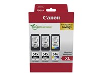 CANON 3-balíček - Vysoká výťažnosť - čierna, farba (azúrová, purpurová, žltá) - originálna - závesný box - atramentová kazeta - pre PIXMA TR4551, TR4…