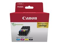 CANON 4-balenie - 7 ml - čierna, azúrová, purpurová, žltá - originálna - puzdro - atramentový zásobník - pre MAXIFY MG6650; PIXMA iP8750, iX6850, MG5…