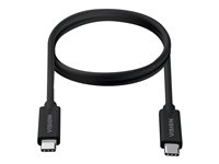 USB kabel - USB-C (M) do USB-C (M) - USB 3.1 Gen 2 / Thunderbolt 3 - 3 A - 1 m - reverzibilní konektory - černá