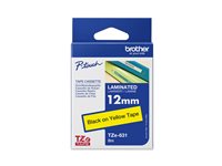 Samolepiaca - čierna na žltej - Rolka (1,2 cm x 8 m) 1 kazeta/y laminovacia páska - pre Brother PT-H110; P-Touch PT-D800, H200; P-Touch Cube PT-P300;…