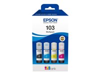 4-balíček - čierna, azúrová, purpurová, žltá - originálna - doplnenie atramentu - pre Epson L1210, L3210, L3211, L3256, L3260, L3266; EcoTank L11050,…