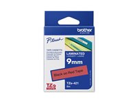 Samolepiaci - čierna na červenej - Rolka (0,9 cm x 8 m) 1 kazeta/y lamino páska - pre Brother PT-P750, P950; P-Touch PT-1005; P-Touch Cube PT-P300; P…