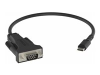 Sériový adaptér - USB-C (M) do DB-9 (M) - čierna