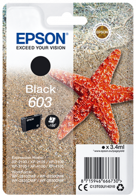 EPSON 3.4 ml - čierna - originálna - blistr - atramentová cartridge - pre Expression Home XP-2150, 2155, 3150, 3155, 4150, 4155; WorkForce WF-2820, 2…