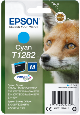 EPSON 3.5 ml - velikost M - azurová - originální - blistr - inkoustová cartridge - pro Stylus S22, SX130, SX230, SX235, SX430, SX435, SX438, SX440, S…