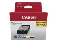 CANON 5-balení - pigmentová černá, černá, žlutá, azurová, purpurová - originální - pouzdro - inkoustový zásobník - pro PIXMA TS5051, TS5053, TS5055, …
