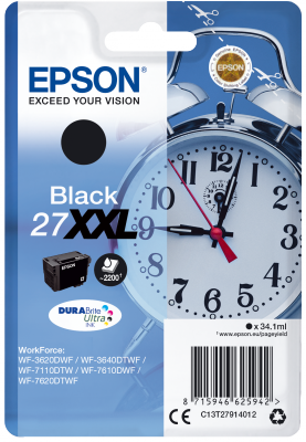 EPSON 34.1 ml - XL - černá - originální - blistr - inkoustová cartridge - pro WorkForce WF-3620, WF-3640, WF-7110, WF-7210, WF-7610, WF-7620, WF-7710…