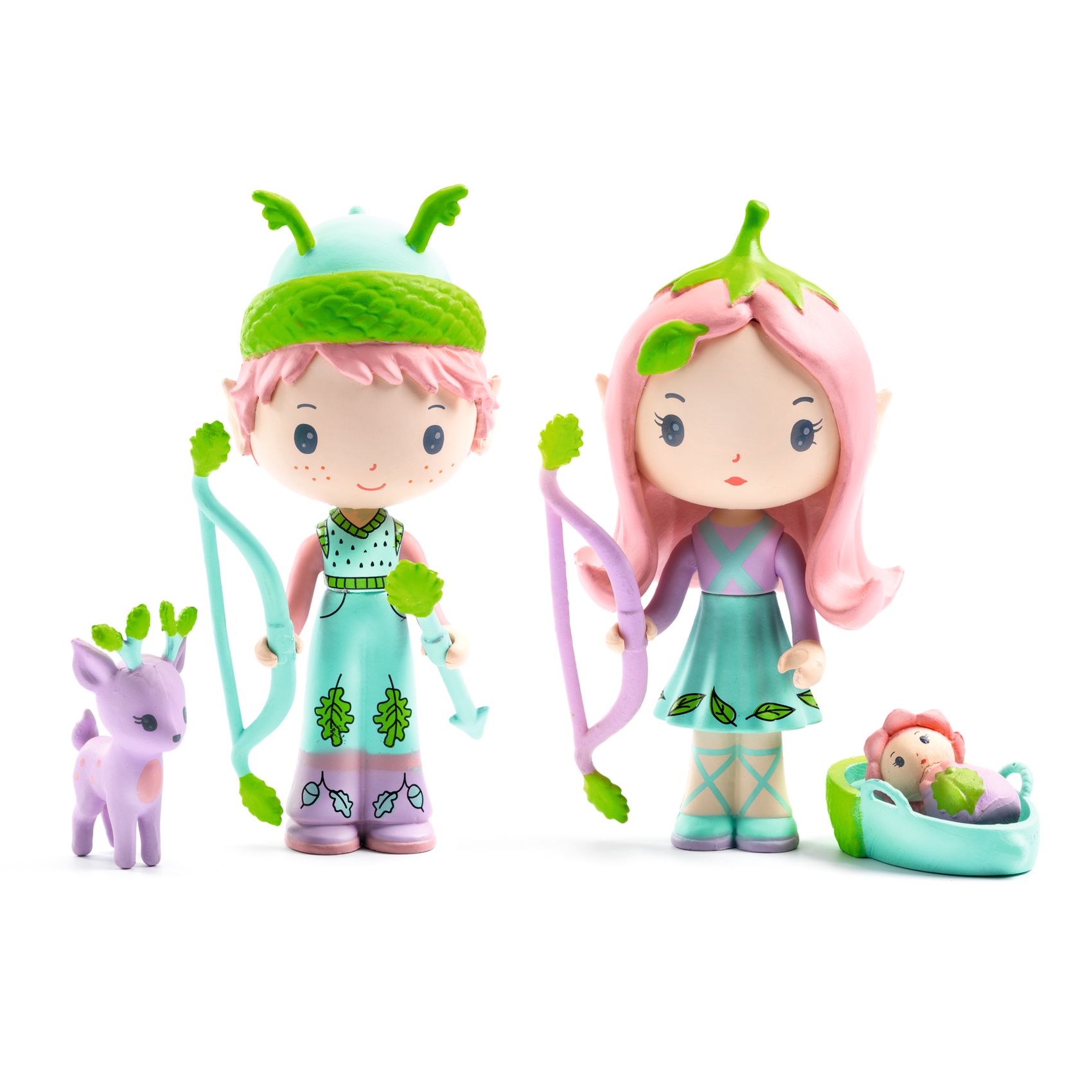 Djeco Tinyly figúrky Lily & Silvester, bábätko Babily a srnček DJ06960