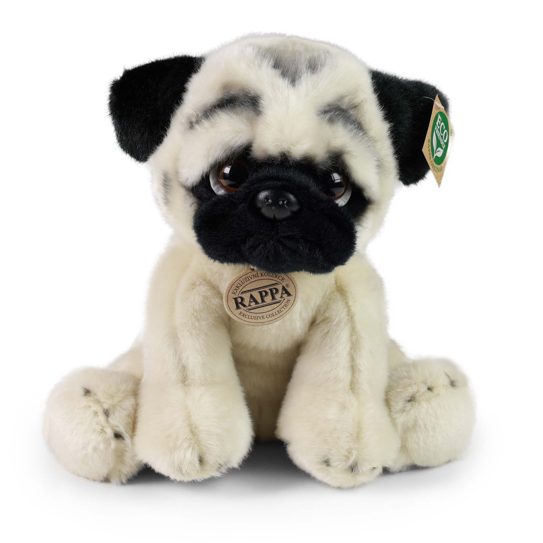 Plyšový pes mops 30 cm ECO-FRIENDLY