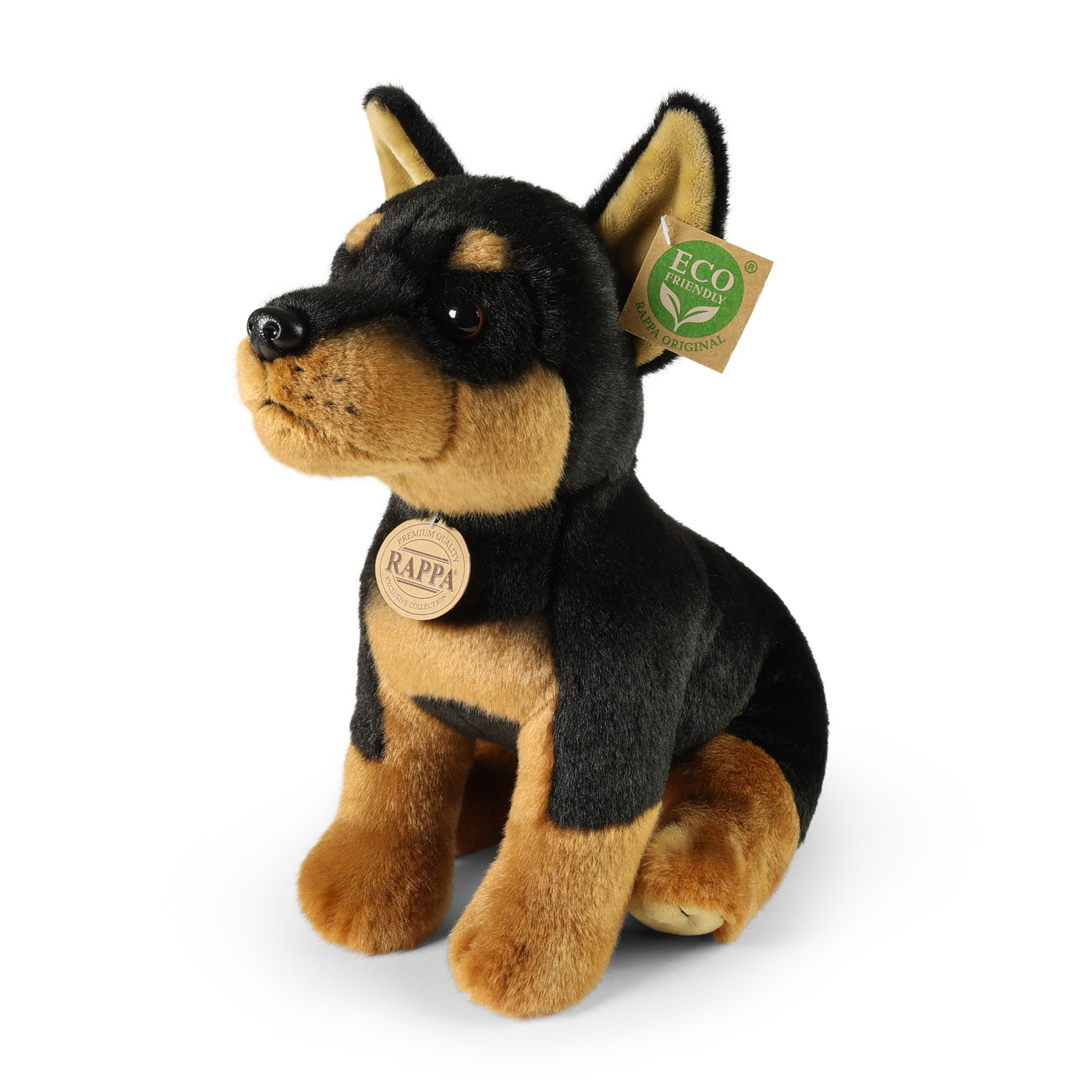 Plyšový pes doberman 30 cm ECO-FRIENDLY