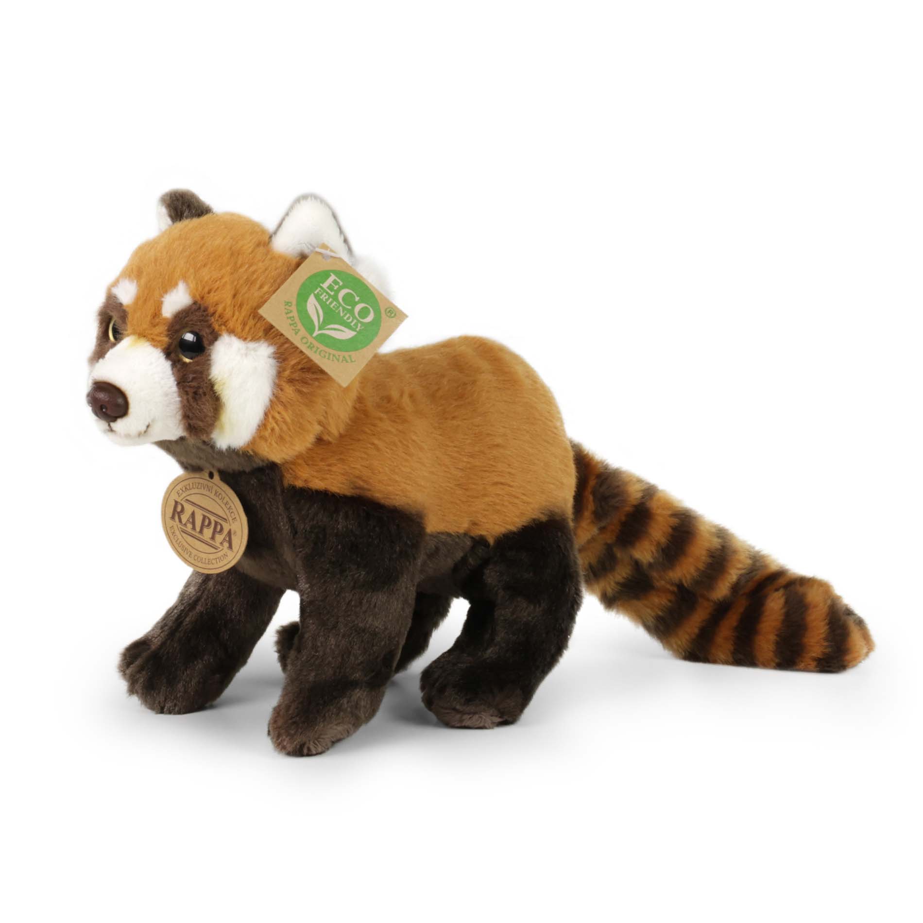 RAPPA Plyšová panda červená 20 cm ECO-FRIENDLY