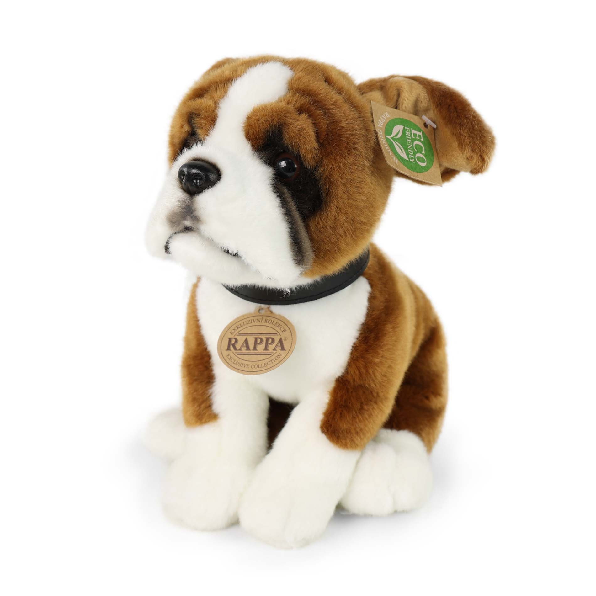 Plyšový pes boxer s obojkom 27 cm ECO-FRIENDLY