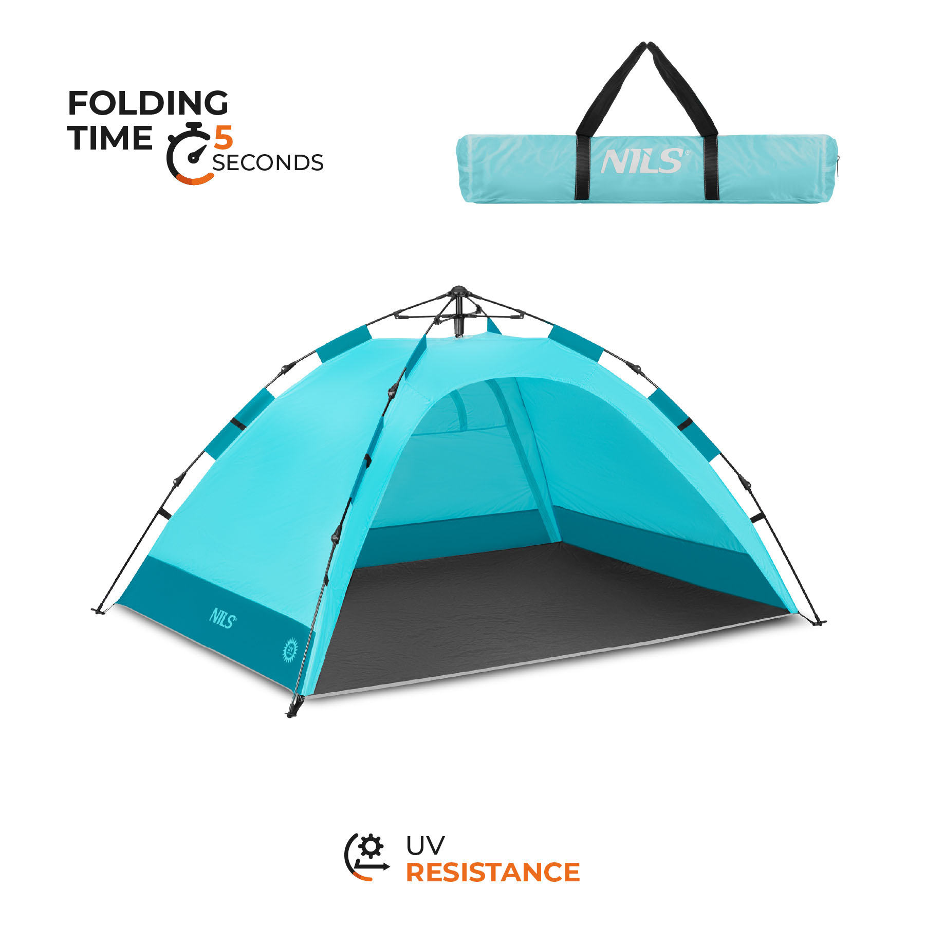Pop-up plážový stan NILS NC4802 modrý