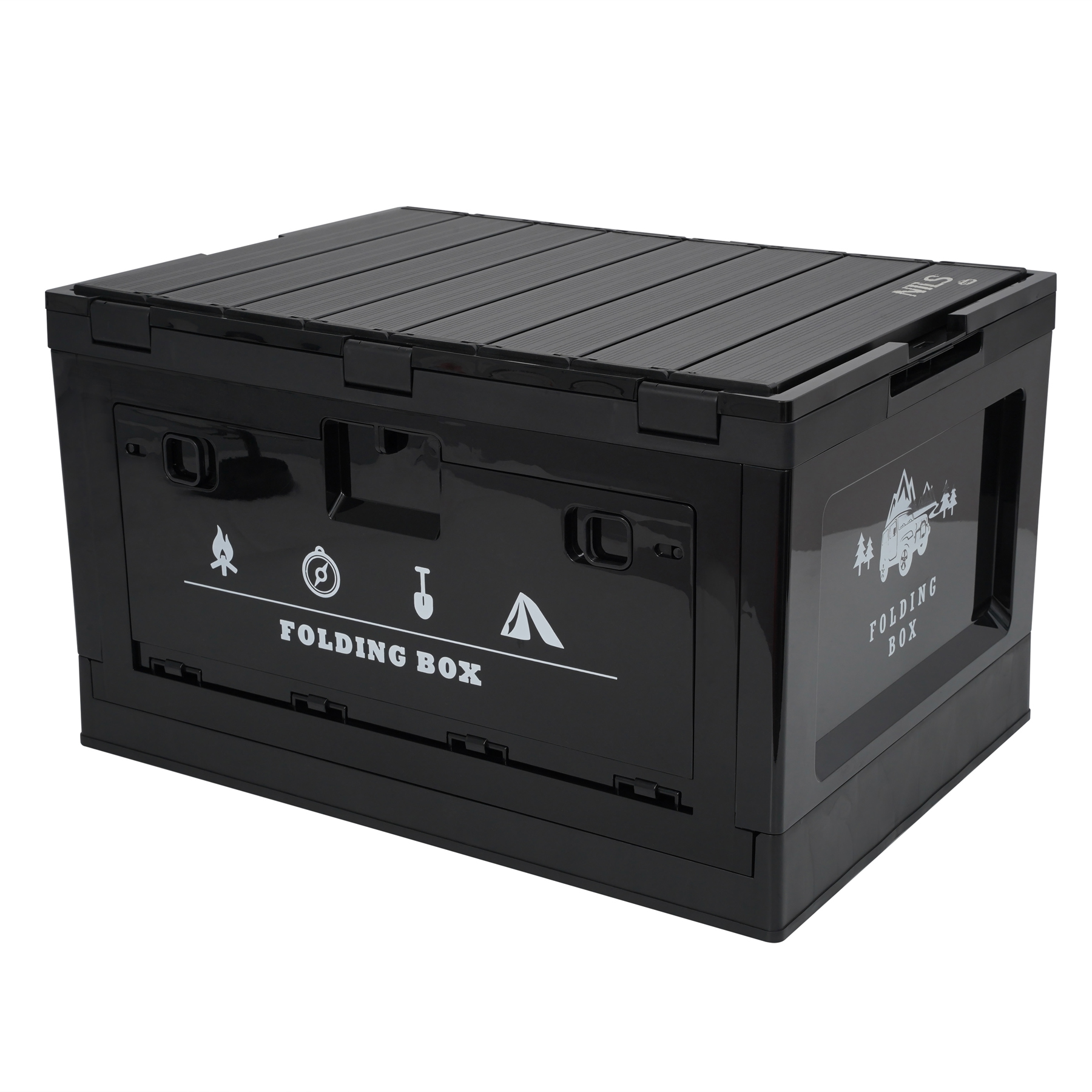 Skladací box NILS Camp NCB4006 2v1 s vekom a funkciou stola 50L