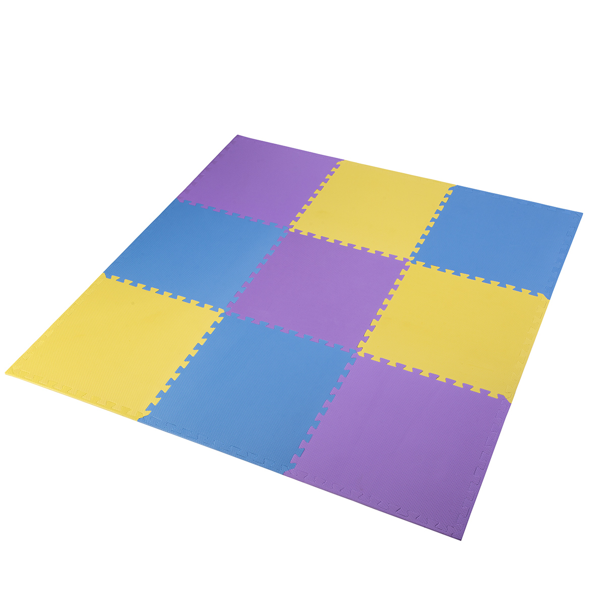 ONE FITNESS Ochranná puzzle podložka MP10 žltá-modrá-fialová