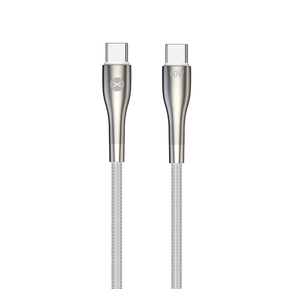 Forever Sleek kábel USB-C - USB-C 1,0 m 60W biely