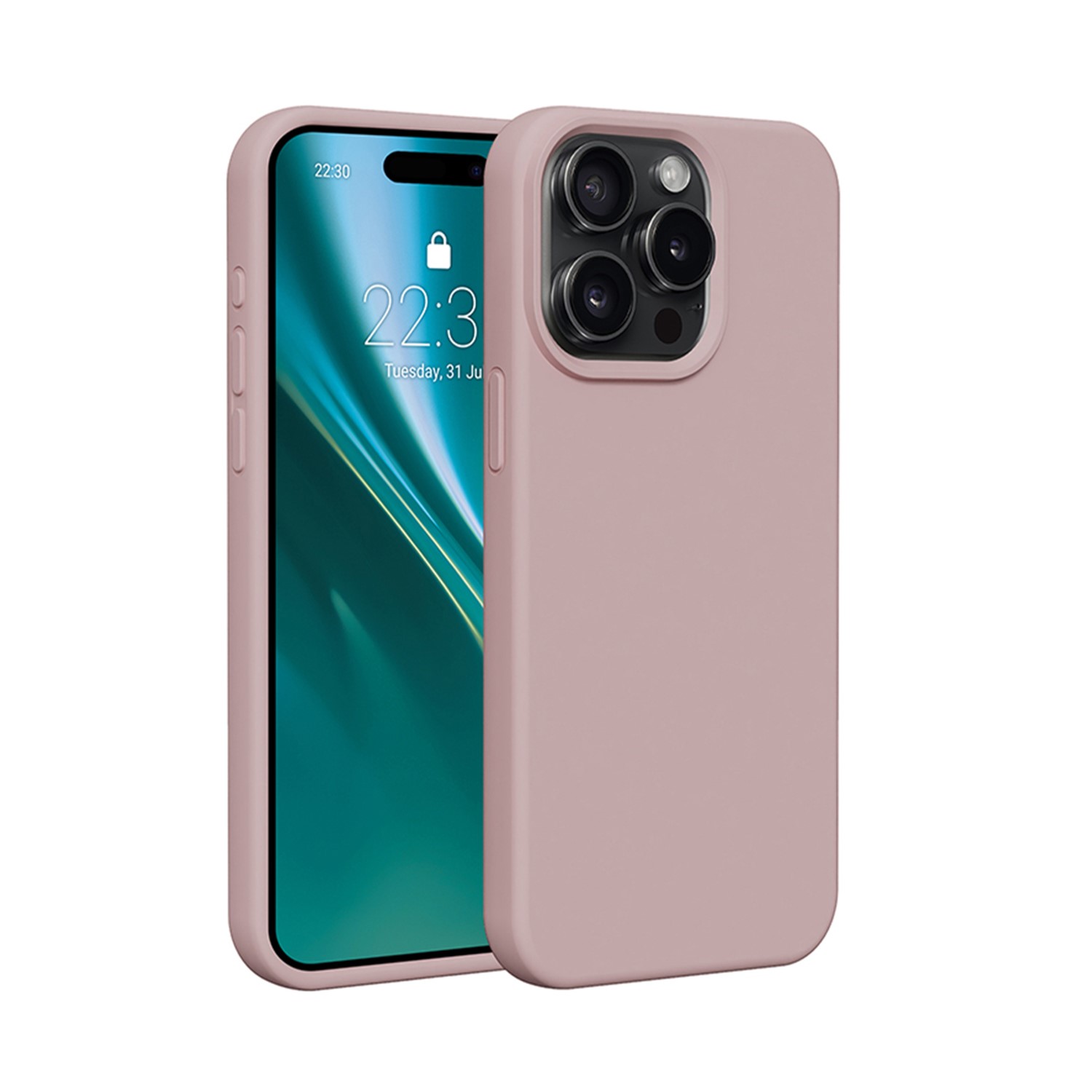 Puzdro Etteri Silicone pre iPhone 12 / 12 Pro 6,1" svetloružová