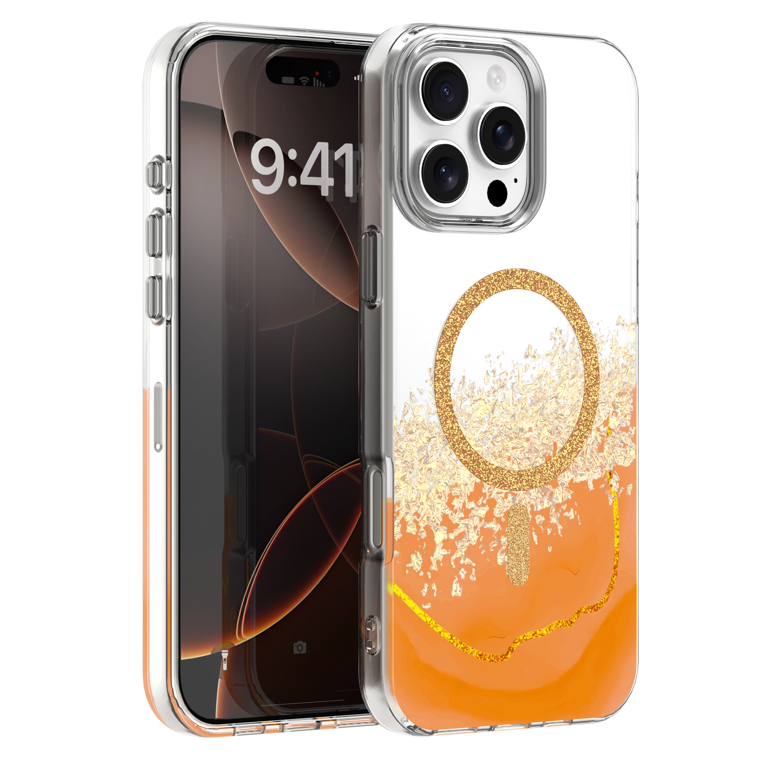 TFO Epoxy Mag puzdro pre iPhone 16 Pro 6,3" oranžové