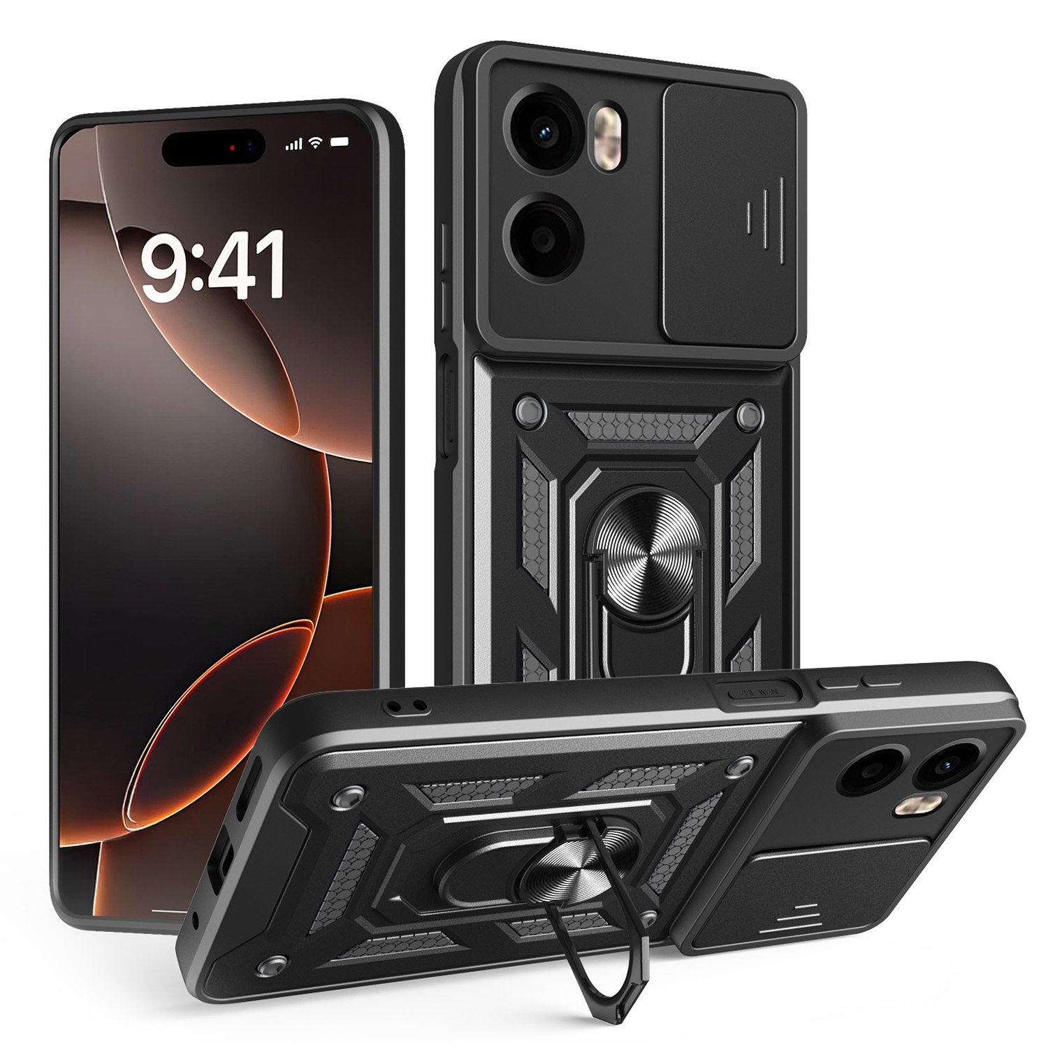 TFO Puzdro Defender Slide pre Motorola Moto E15 / G05 čierne