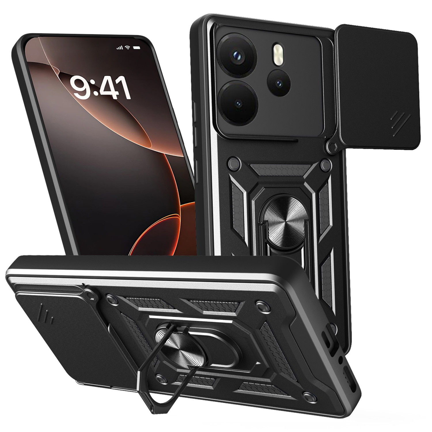 TFO Defender Slide kryt pre Xiaomi Redmi Note 14 4G (Global) čierny (164.84 x 78.15 x 8.16 mm)