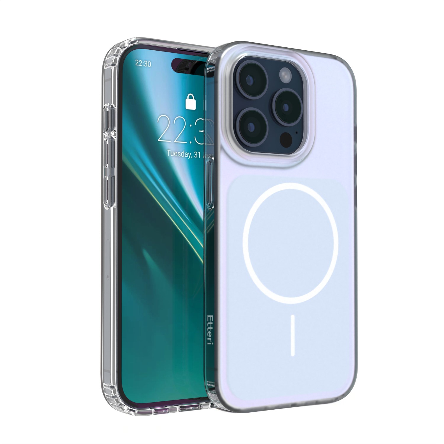 Obal Etteri Hidden Pearl pre iPhone 15 Pro 6,1" svetlo modrý