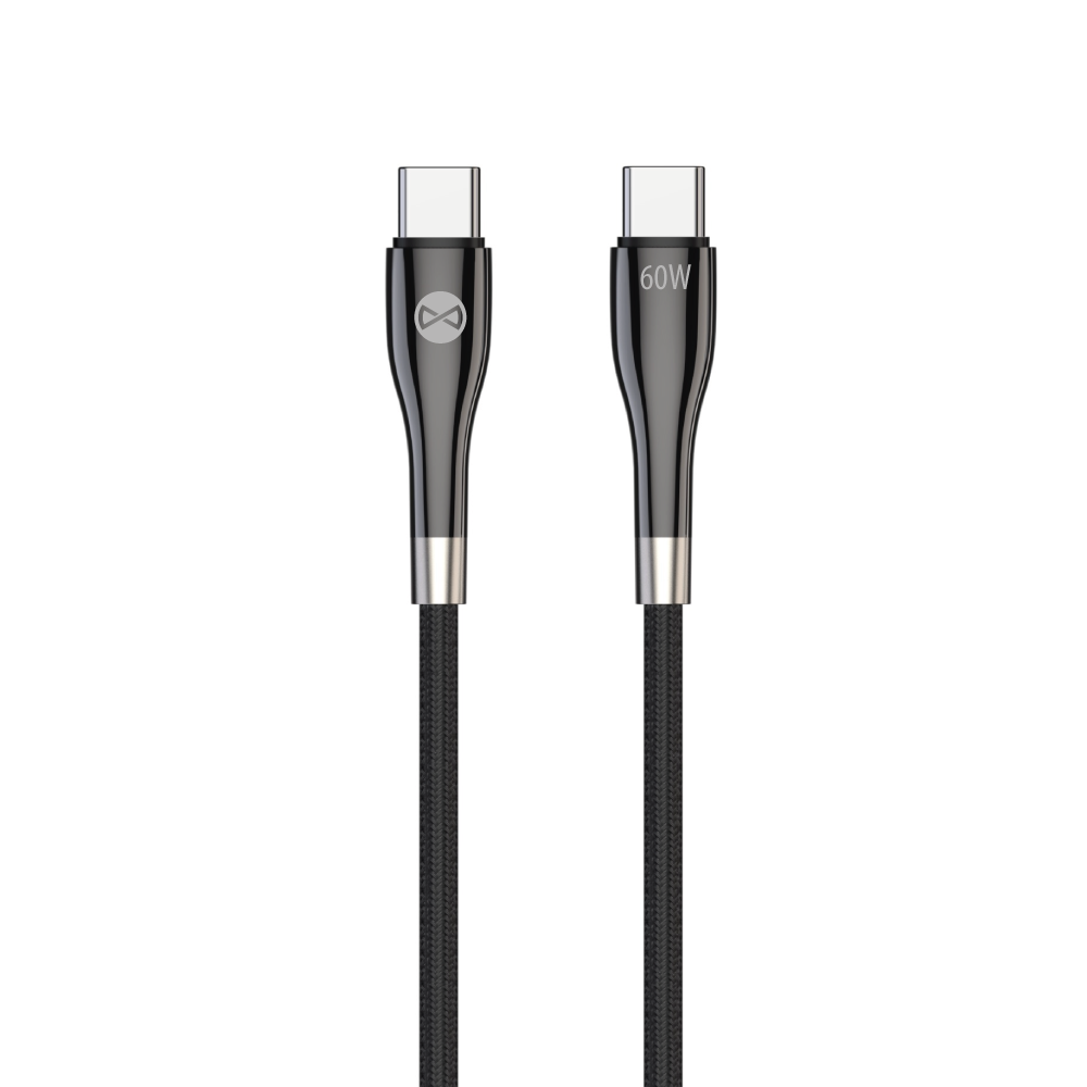 Forever Sleek kábel USB-C - USB-C 2,0 m 60W čierny