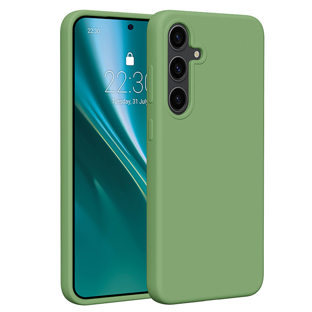 Puzdro Etteri Silicone pre Samsung Galaxy S24 Plus svetlozelené