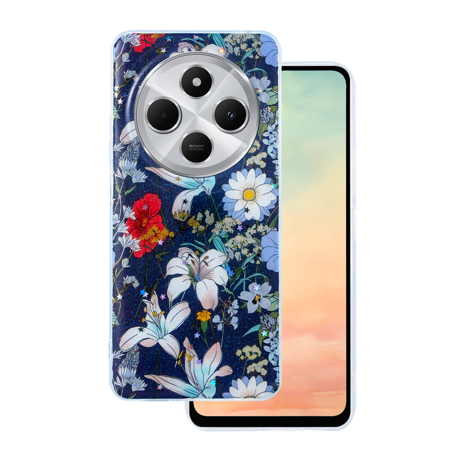 TFO Glow Glam puzdro pre Xiaomi Redmi Note 14 Pro 5G (Global) / Note 14 Pro Plus 5G (Global) modrá