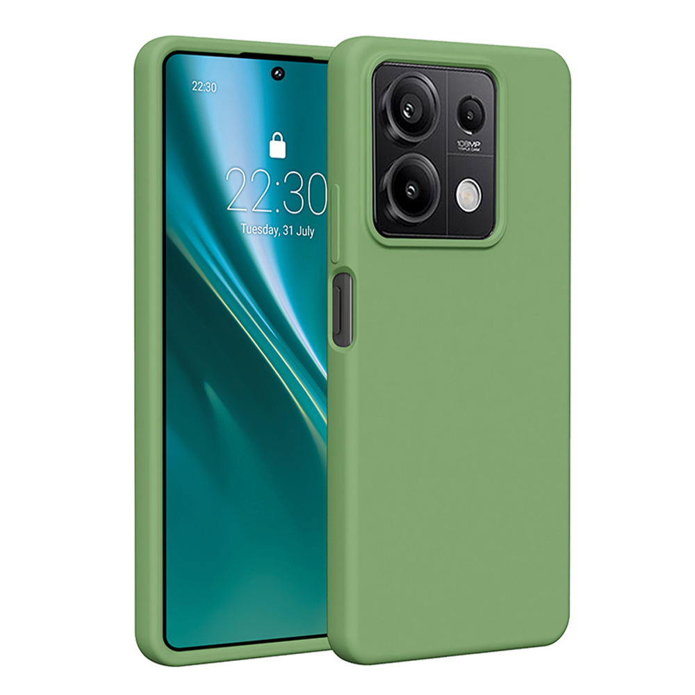 Puzdro Etteri Silikónové pre Xiaomi Redmi Note 13 5G svetlozelená