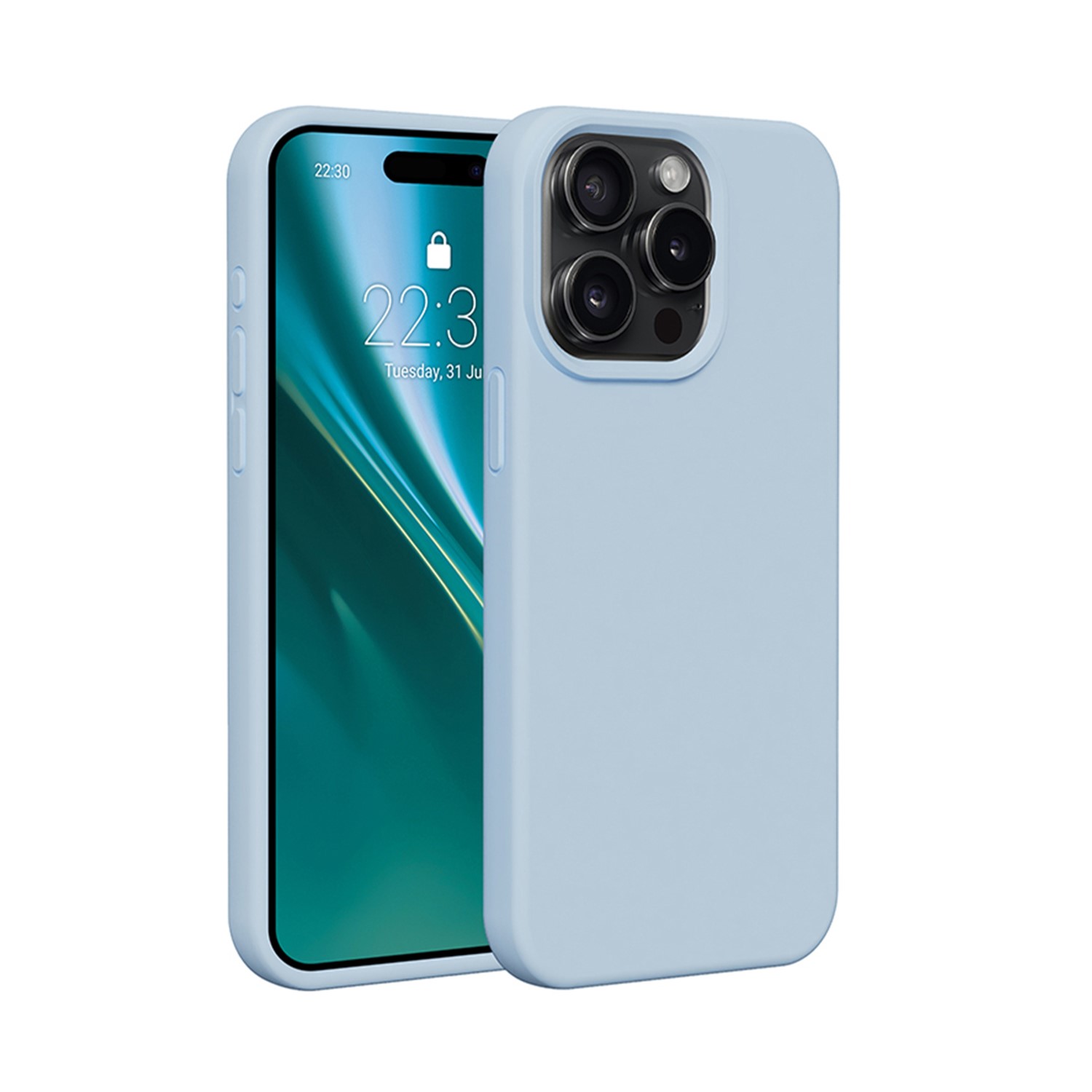 Etteri Silikónové puzdro pre iPhone 12 / 12 Pro 6,1" svetlomodré