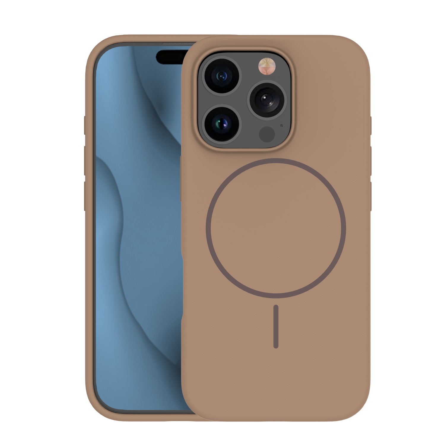 TFO Silikónové tenké Mag puzdro pre iPhone 17 Air 6,6" hnedé