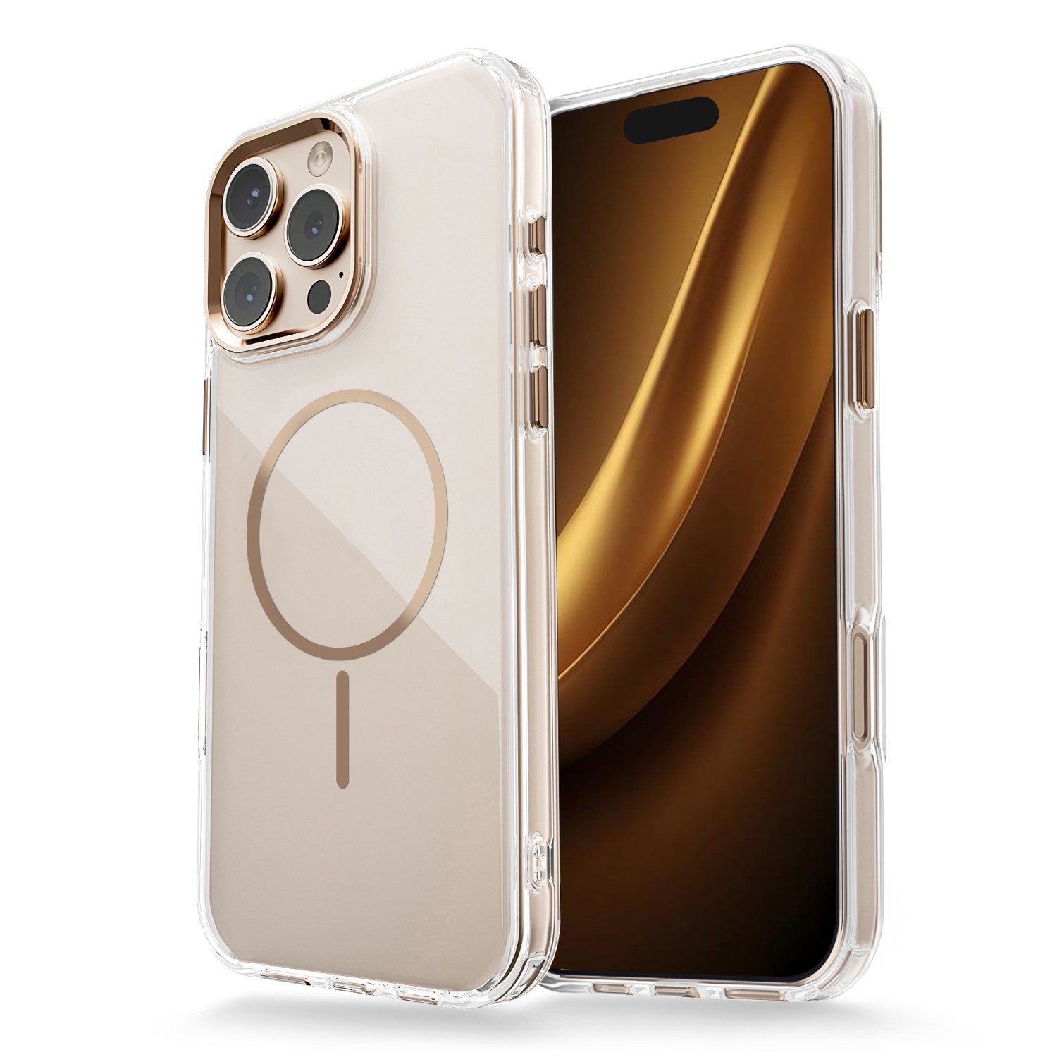 TFO Priehľadné tenké Mag puzdro pre iPhone 17 Air 6,6" zlatá