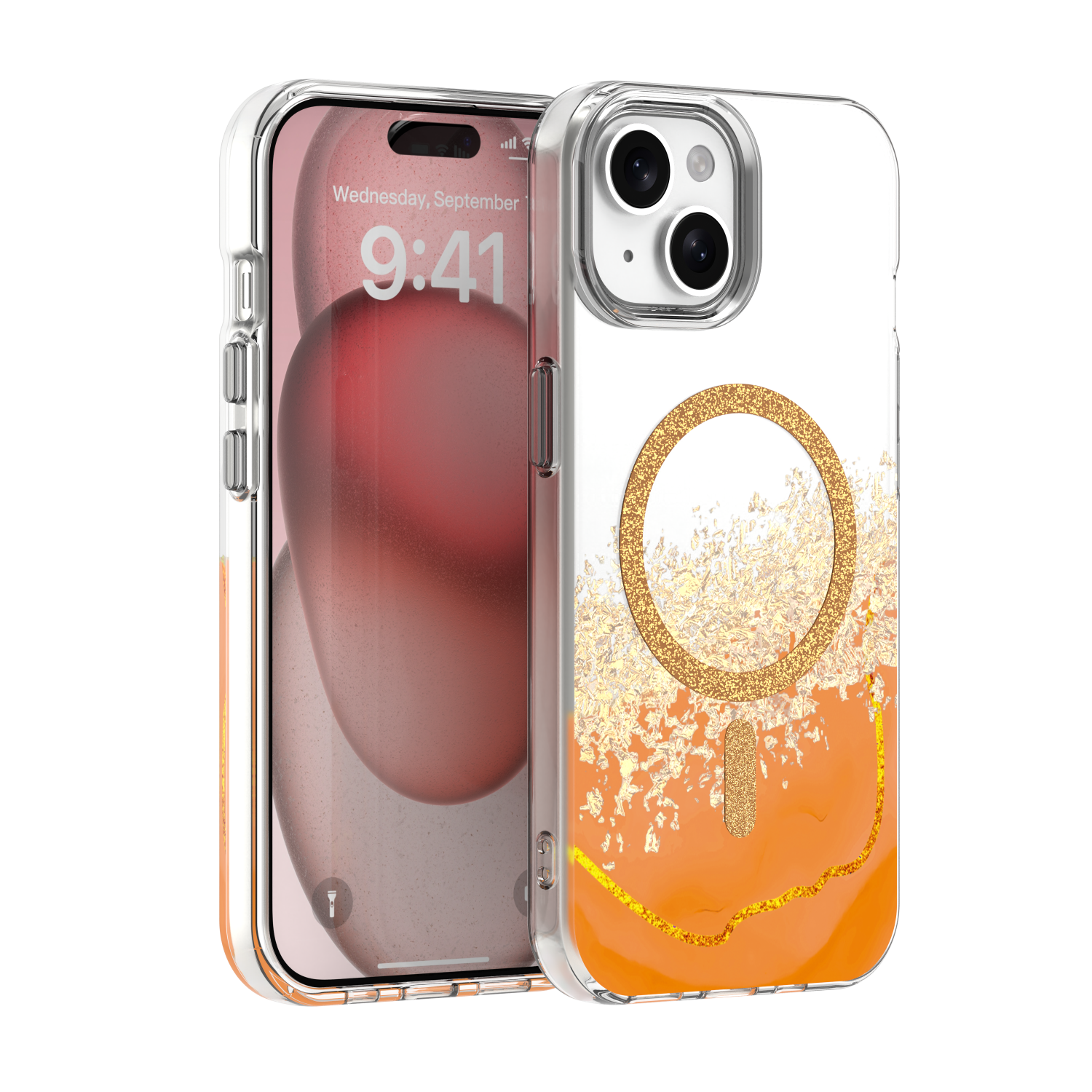 TFO Epoxy Mag puzdro pre iPhone 15 6,1" oranžová