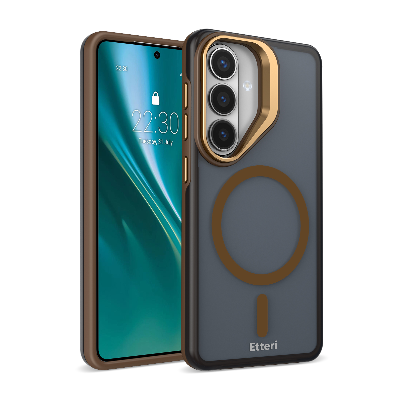 Etteri Morning Fog case for Samsung Galaxy S26 brown