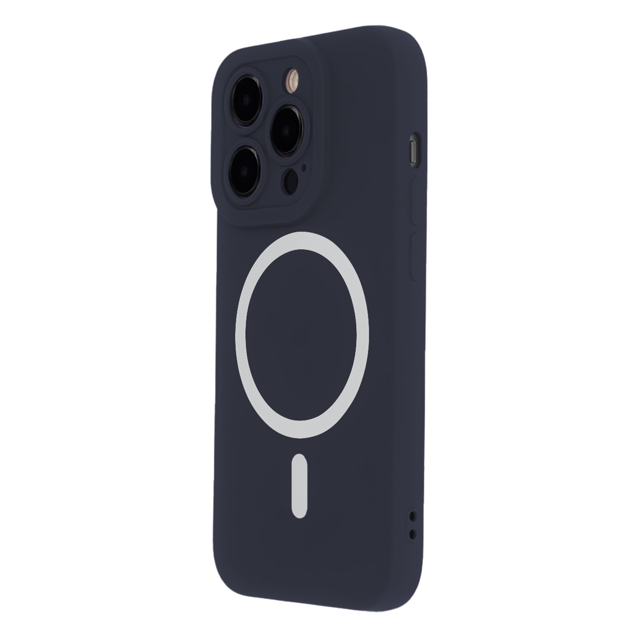 Tecto Shield Silikónové mäkké magnetické puzdro pre iPhone 15 Plus 6,7" tmavomodrá