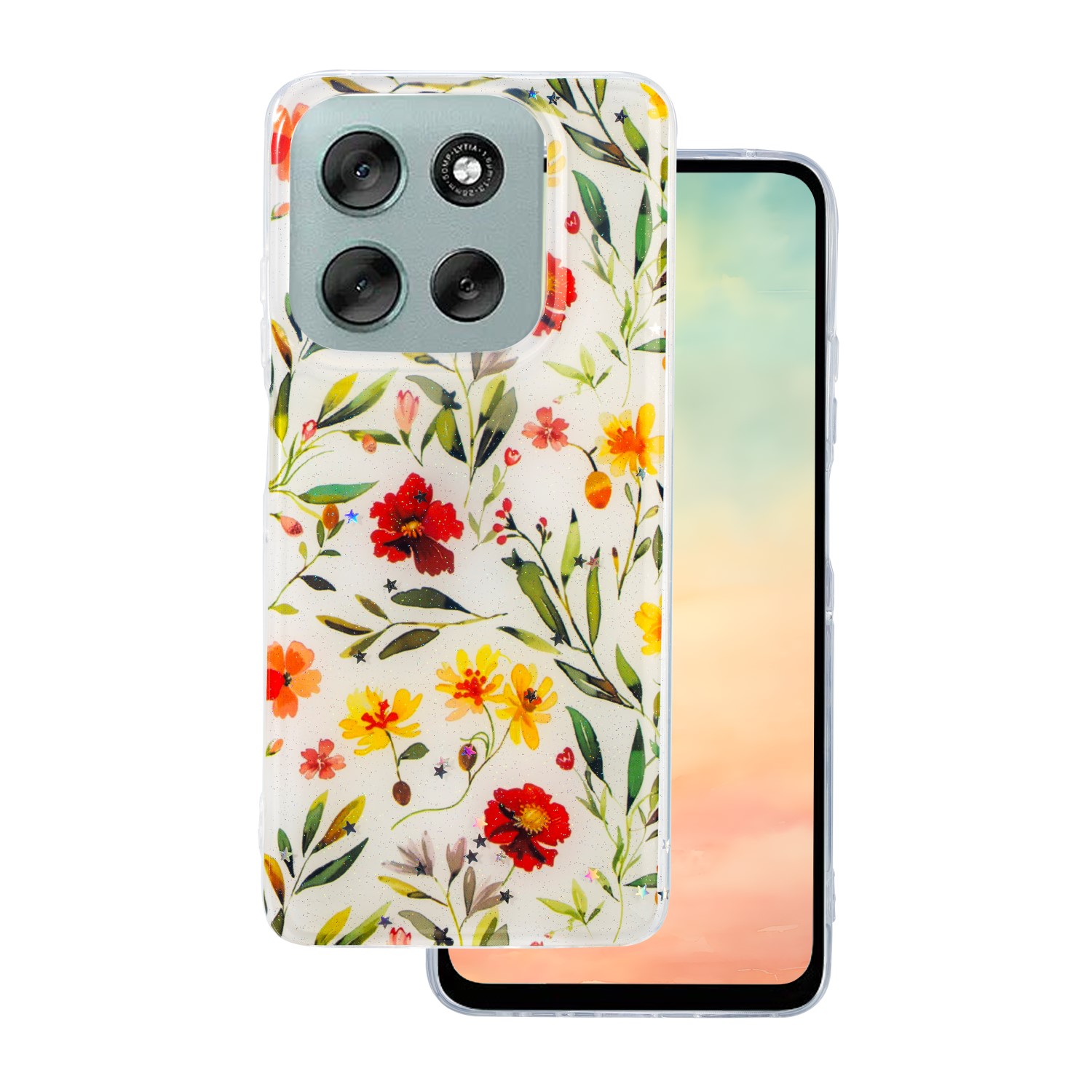 TFO Puzdro Glow Glam pre Motorola Moto G86 biela
