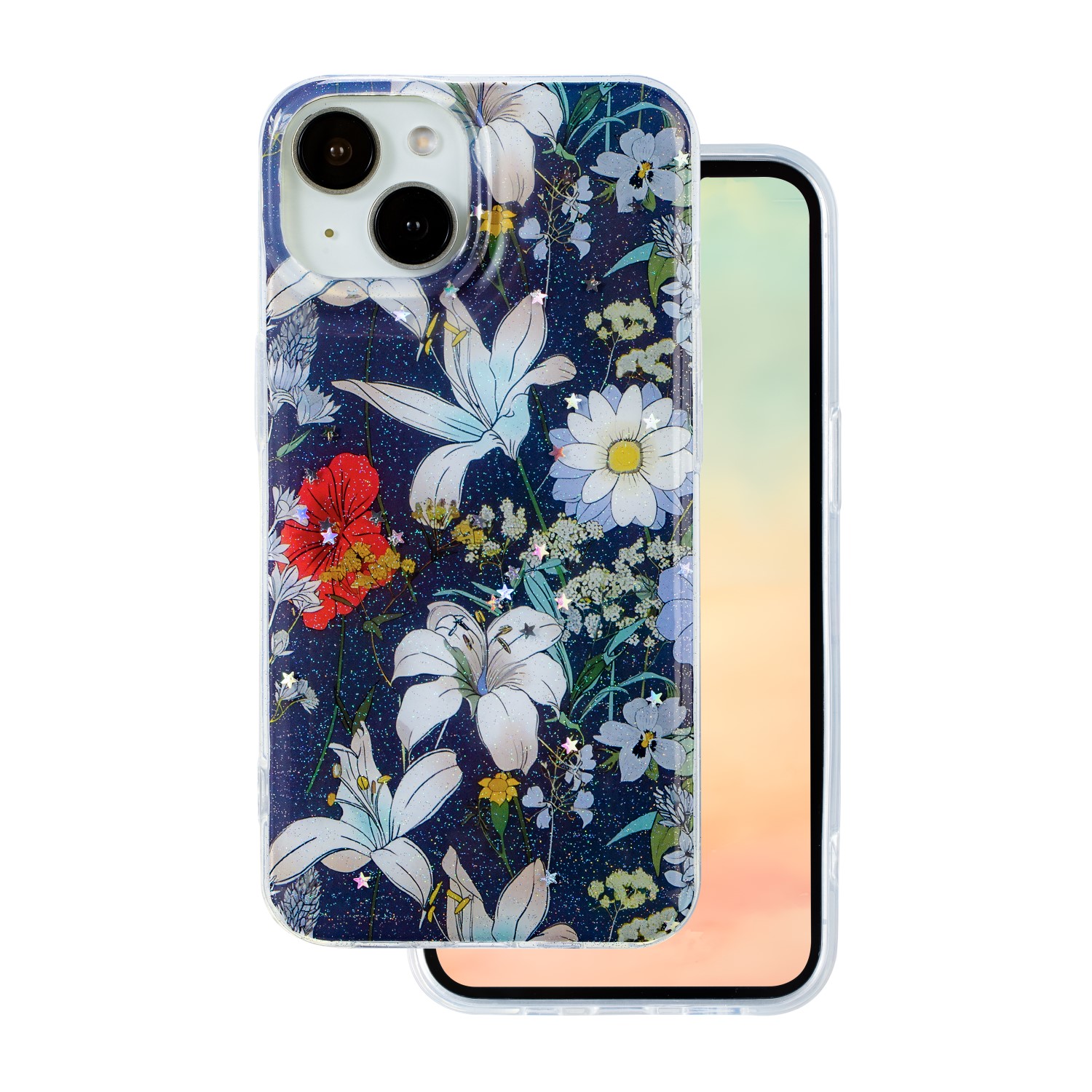 TFO Puzdro Glow Glam pre iPhone 14 6,1" modrá
