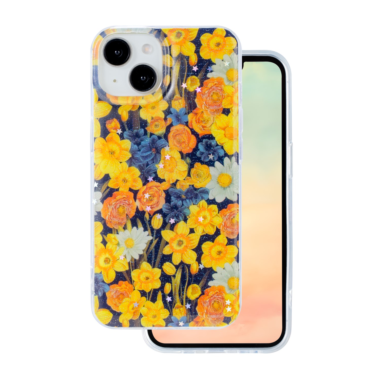 TFO Puzdro Glow Glam pre iPhone 13 6,1" oranžová