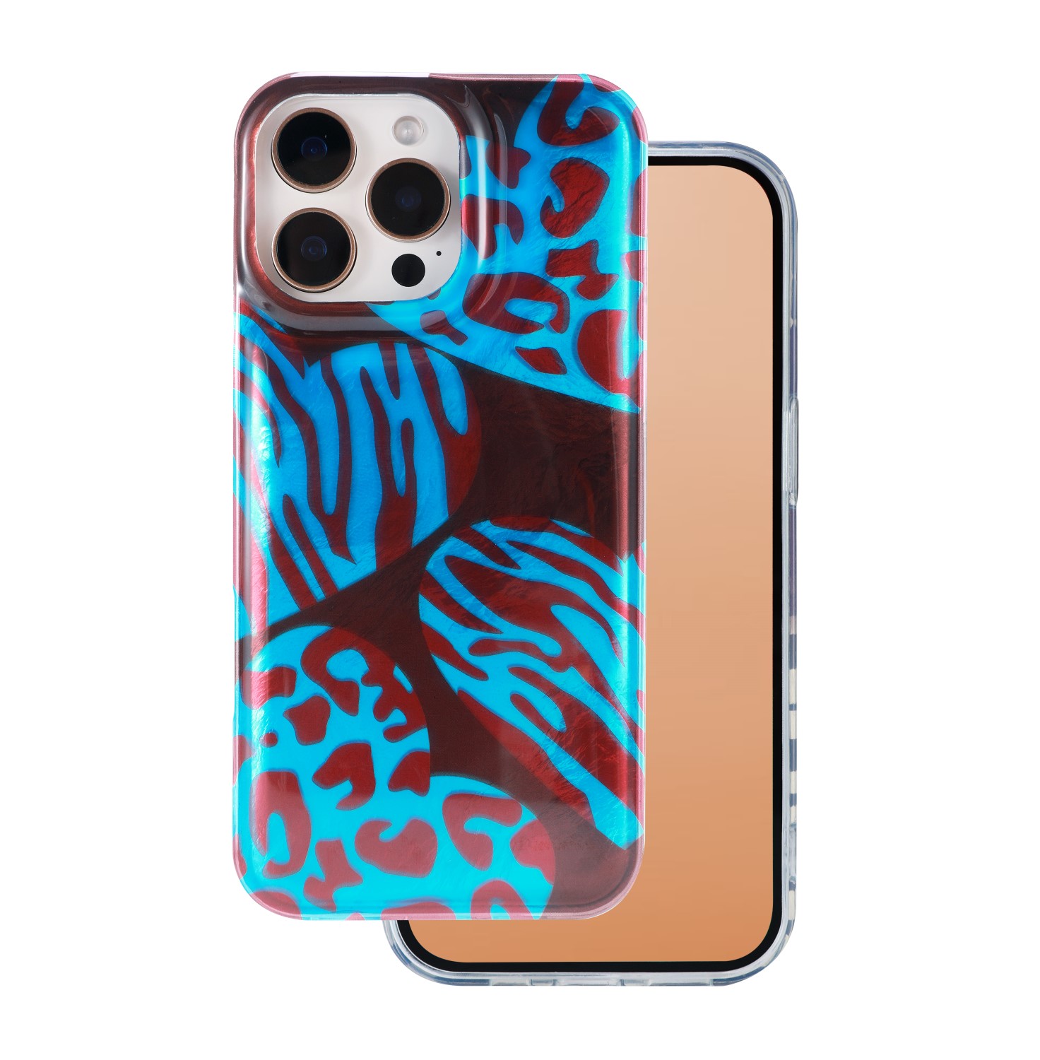 Puzdro s leopardím vzorom pre iPhone 15 Pro 6,1" Chameleon