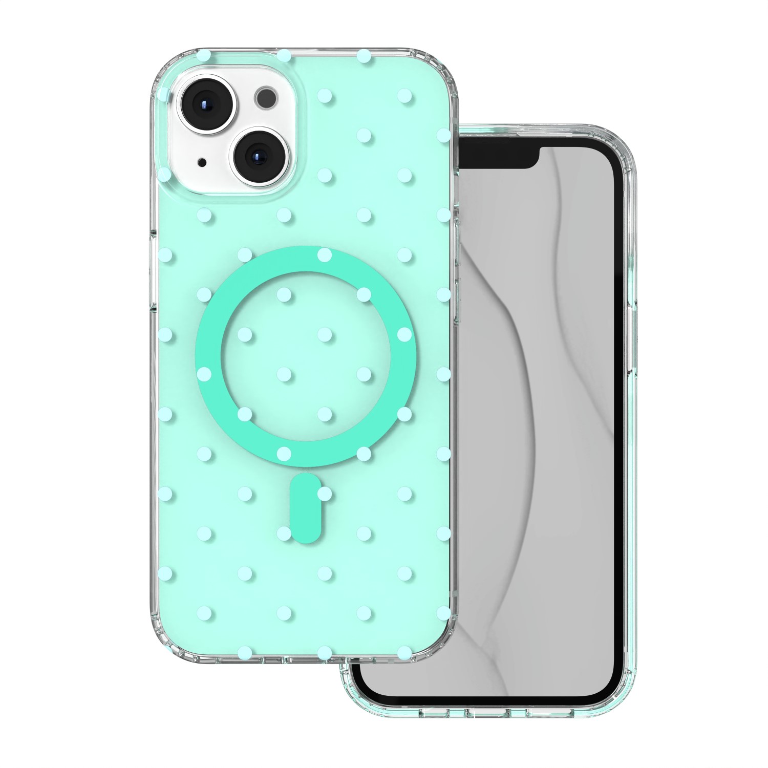 TFO Bubble Dots Mag puzdro pre iPhone 13 / 14 6,1" zelená